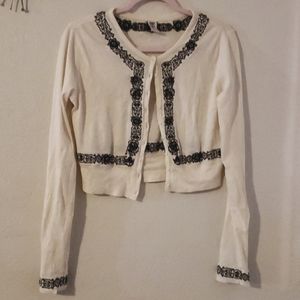 Lucky Brand Embroidered Cardigan